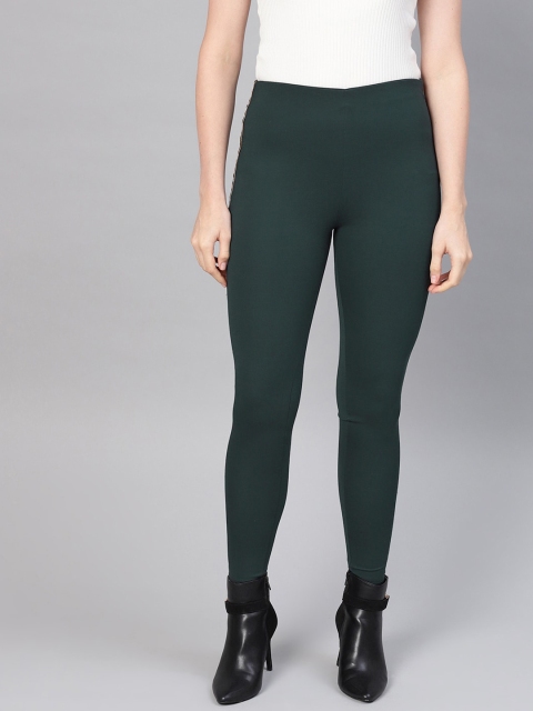 

DressBerry Women Green Original Slim Fit Low-Rise Easy Wash Trousers