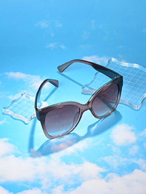 

HAUTE SAUCE by Campus Sutra Women Black Lens & Brown Butterfly Sunglasses with UV Protected Lens