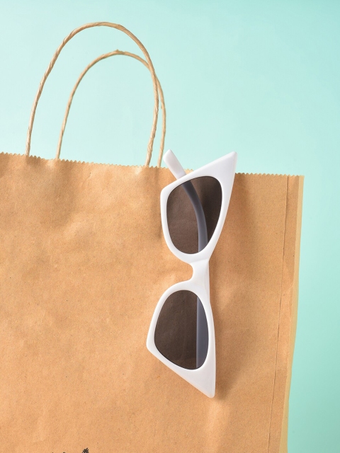 

HAUTE SAUCE by Campus Sutra Women Black Lens & White Other Sunglasses with UV Protected Lens