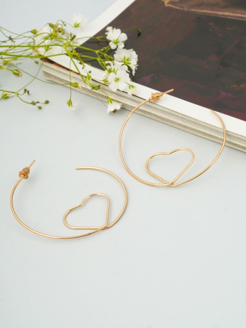 

Emmie Gold-Toned Contemporary Half Hoop Earrings