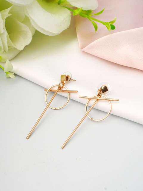 

Emmie Women Gold-Toned Circle Bar Earrings