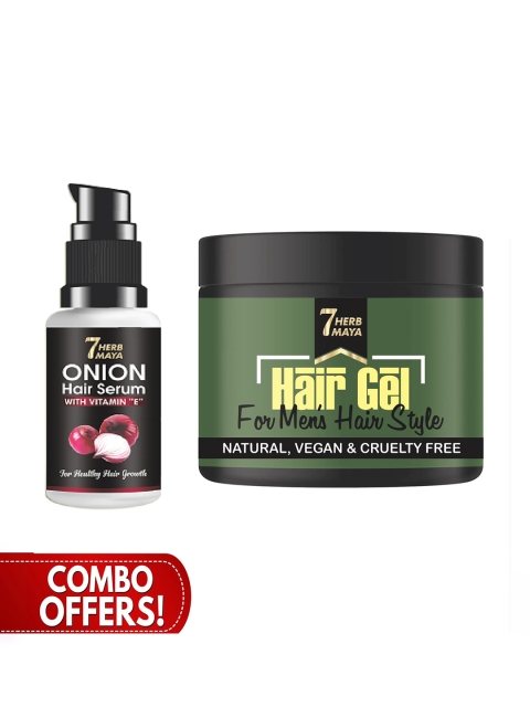 

7Herbmaya Comb Onion Serum with Hair Gel for Men's Hair Style, Na