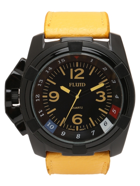 

FLUID Men Black Analogue Watch FL-152-BK-YL