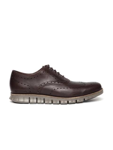 

Cole Haan Men Burgundy Leather Brogues