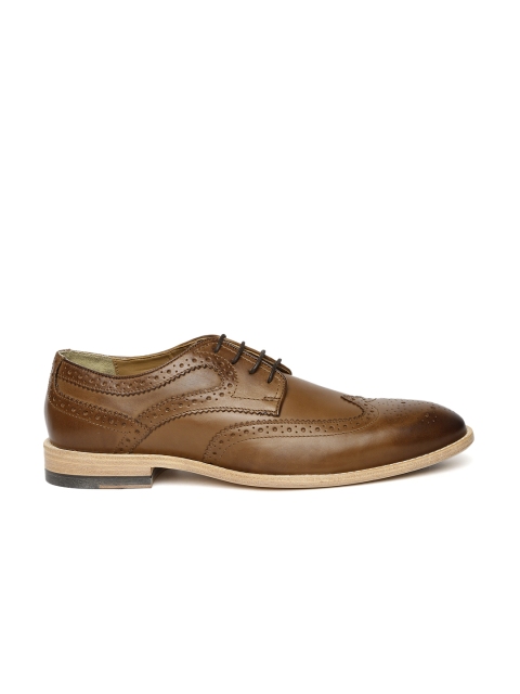 

JOHNSTON & MURPHY Men Tan Brown Vance Wingtip Leather Brogues