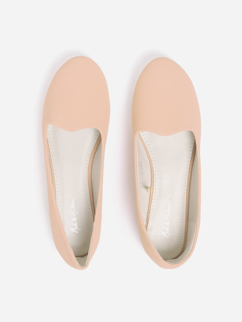 

Mast & Harbour Women Peach-Coloured Solid Ballerinas
