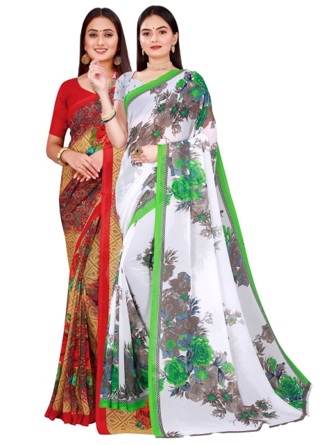 

Florence White & Grey Pure Georgette Saree