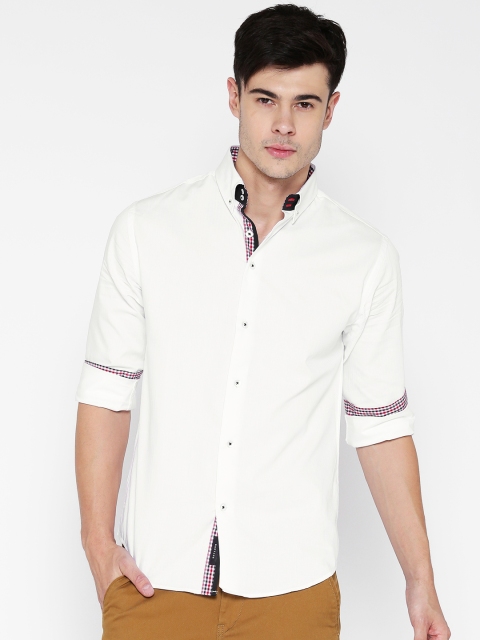 

Red Tape Men White Solid Casual Shirt
