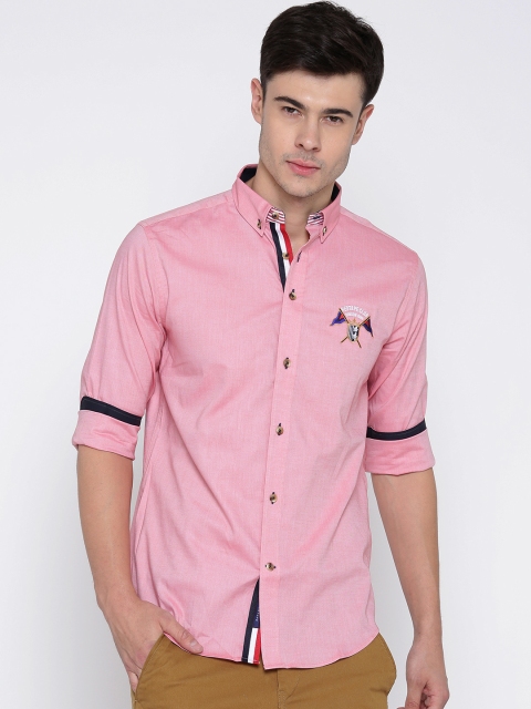 

Red Tape Men Pink Solid Casual Shirt