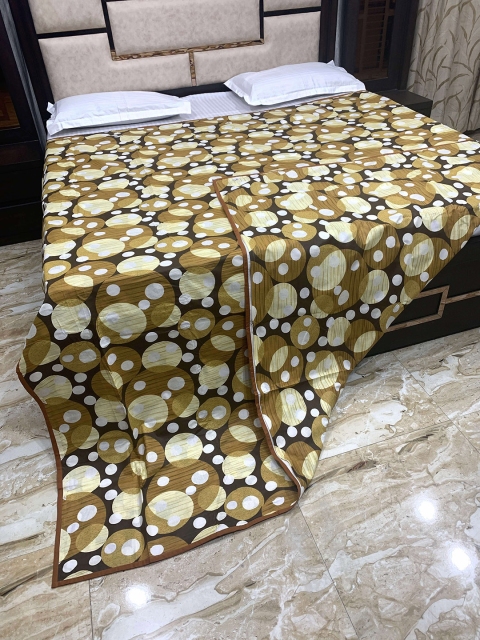 

Pure Decor Brown & White Printed Pure Cotton 300 TC Double King Duvet Cover