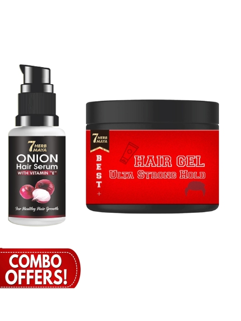 7Herbmaya Men Set Of 2 Comobo Onion Serum With Hair Gel, Na