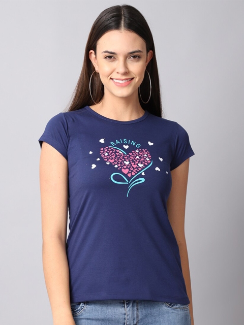 

Gallus Women Navy Blue Printed T-shirt