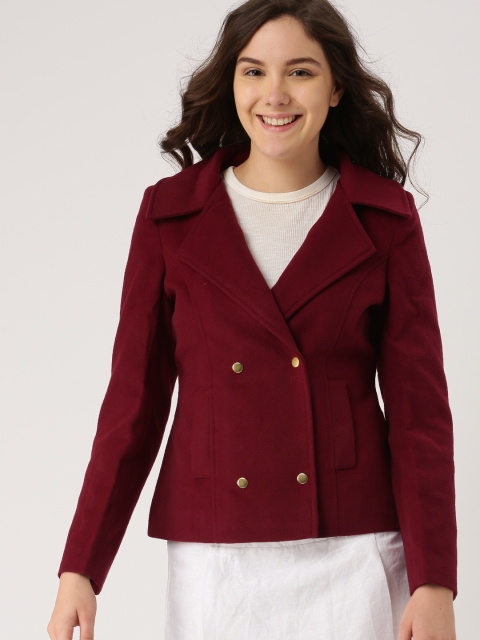 

DressBerry Burgundy Short Coat