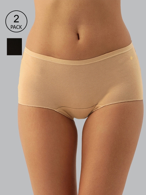 

Enamor Women Pack of 2 Assorted Cotton Boy Shorts
