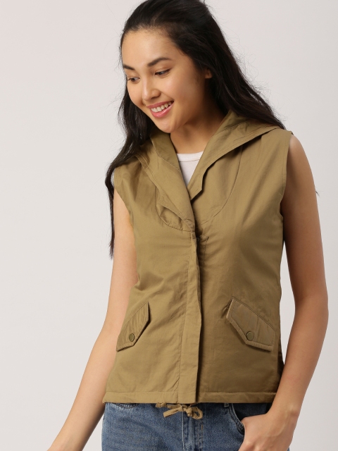 

DressBerry Women Khaki Solid Tailored Jacket