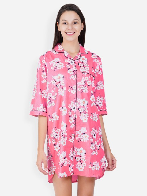 

Smugglerz Pink Printed Nightdress