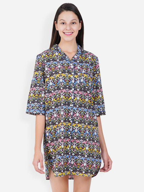 

Smugglerz Blue Printed Nightdress