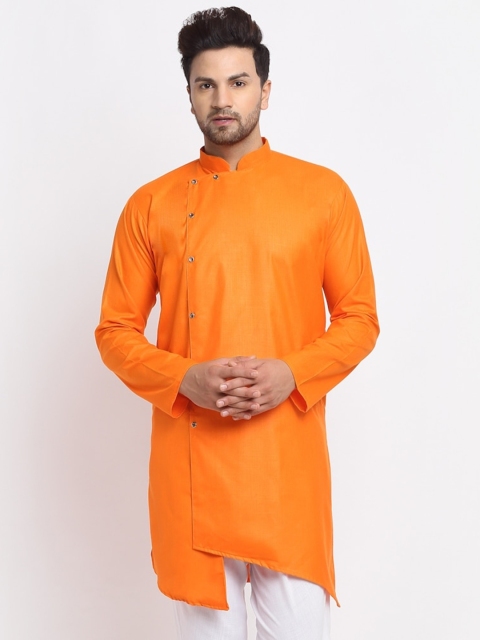 

Benstoke Men Orange Kurta