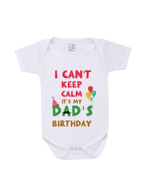 

URBAN STASH Kids White Dad Birthday Theme Bodysuit