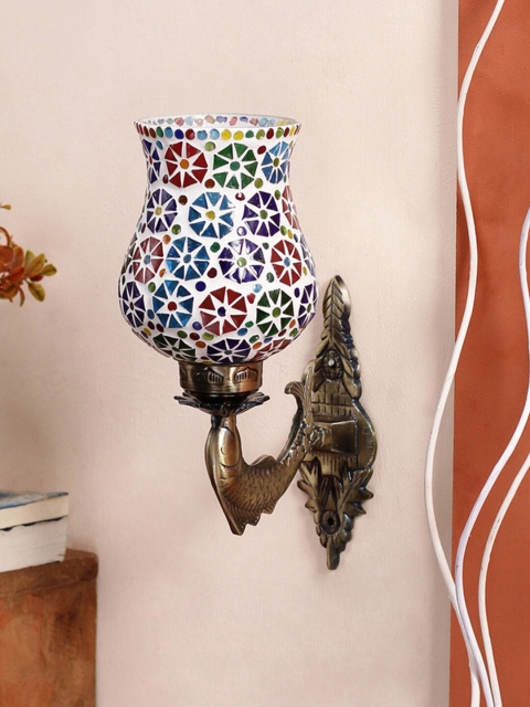 

Devansh White & Red Textured Mosaic Glass Ceiling Lamp