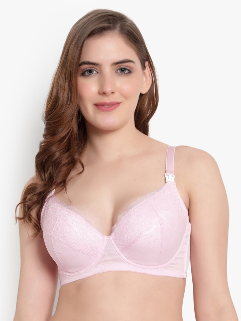 

PARKHA Pink Abstract Underwired Lightly Padded Maternity Bra