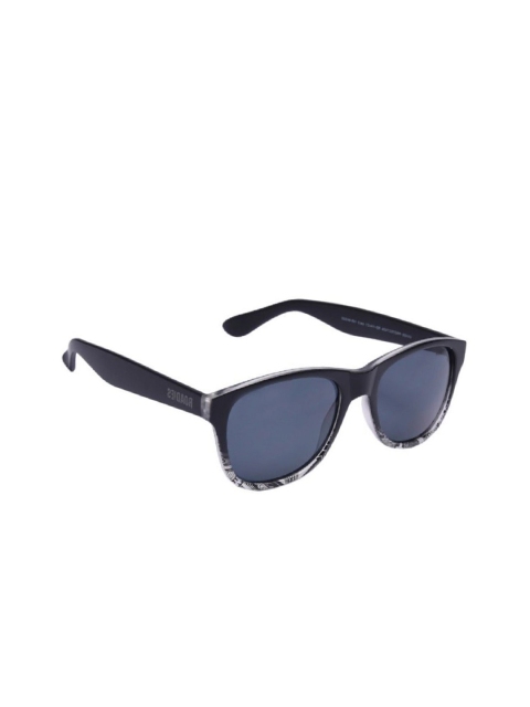 MTV Unisex Black Lens & Black Square Sunglasses with UV Protected Lens