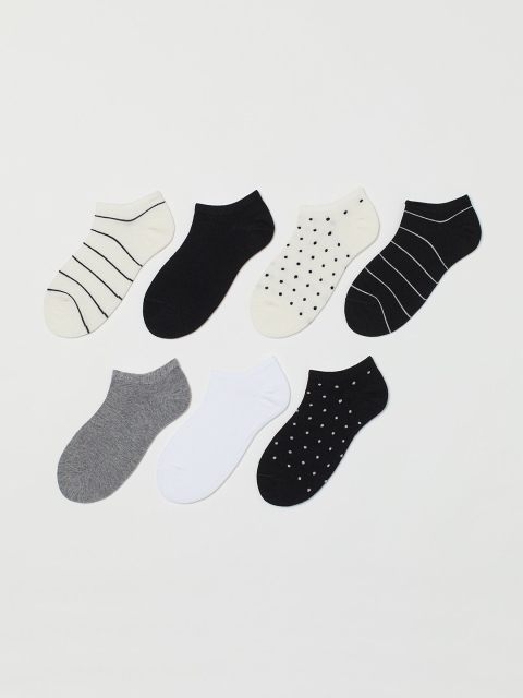 

H&M Women 7-Pack Trainer Socks, Navy blue