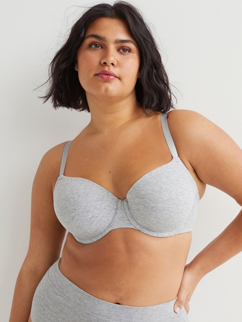 

H&M+ 2 Pack Padded Bras, Grey