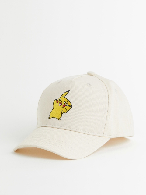 

H&M Boys Beige Motif-Detail Twill Cap