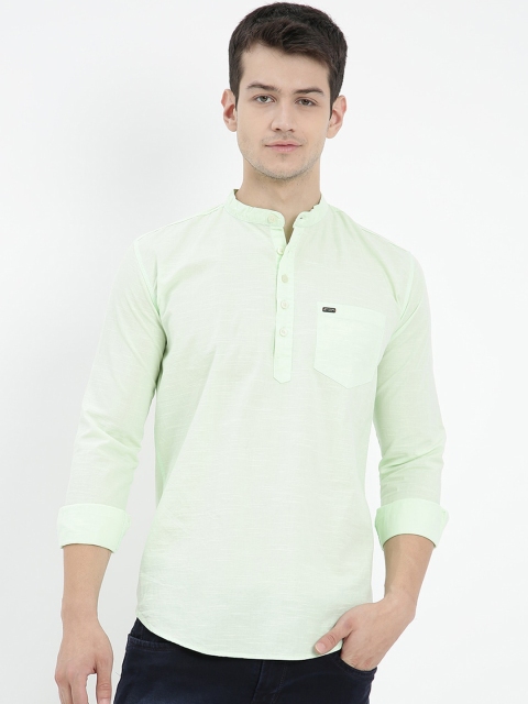 

V2 Value & Variety Men Green Thread Work Kurta
