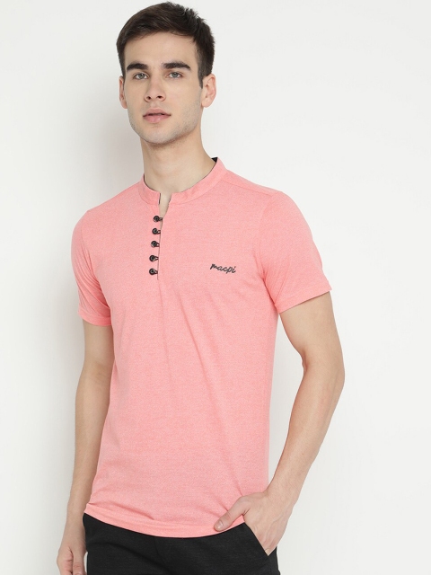 

V2 Value & Variety Men Pink Thread Work Kurta