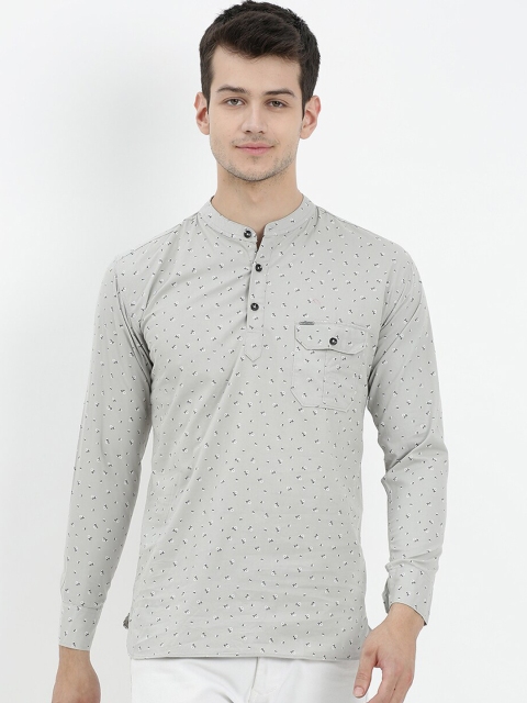 

V2 Value & Variety Men Grey Thread Work Kurta