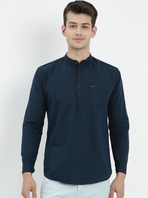 

V2 Value & Variety Men Blue Thread Work Kurta