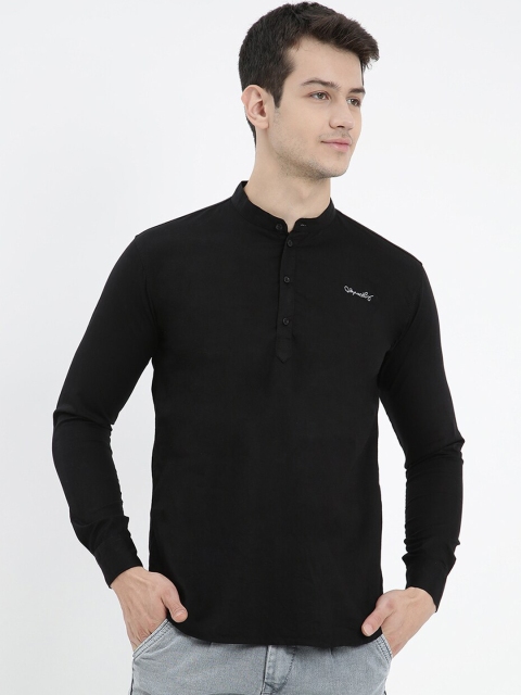 

V2 Value & Variety Men Black Thread Work Kurta