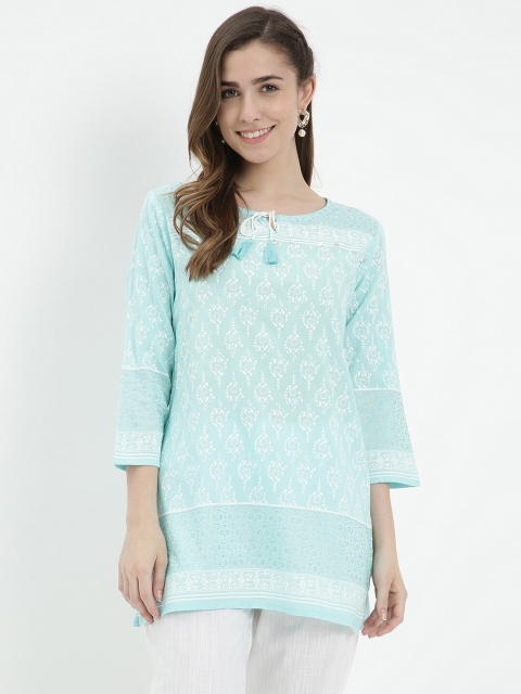 

V2 Value & Variety Blue Ethnic Motifs Printed Kurti