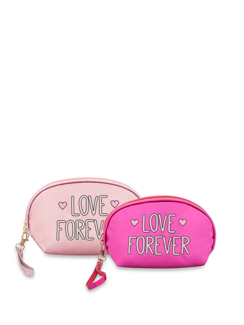 

NFI essentials Pack of 2 Pink Printed Travel Pouch, Multi