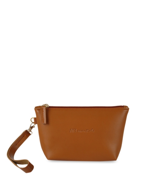 

NFI essentials Women Tan Solid Cosmetic Travel Pouch
