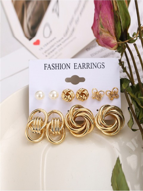 

Shining Diva Women Fashion Gold-Toned Contemporary Studs Earrings
