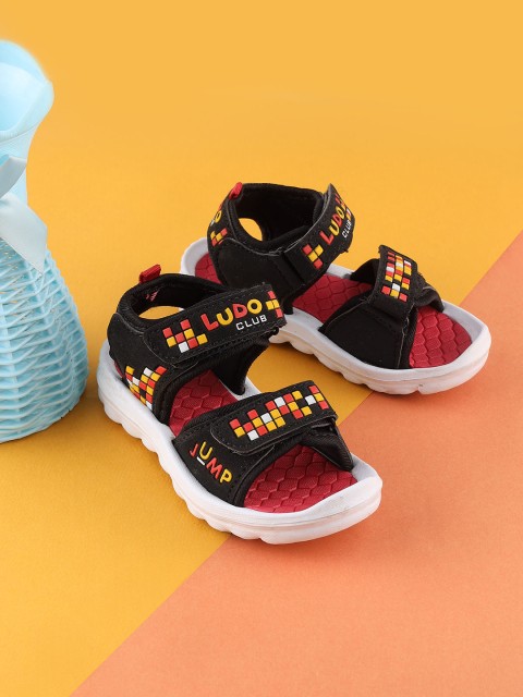 

Jazzy Juniors Boys Black & Red Sports Sandals