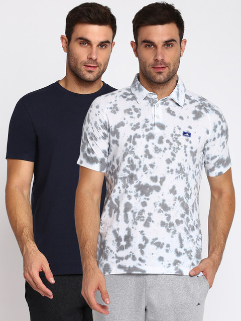 

SPARROWHAWK Men Multicoloured 2 Printed Polo Collar T-shirt, Multi