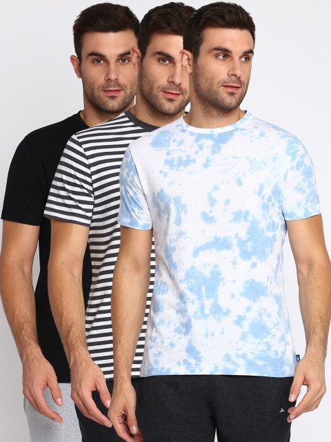 

SPARROWHAWK Men Multicoloured 3 Printed V-Neck Raw Edge T-shirt, Multi