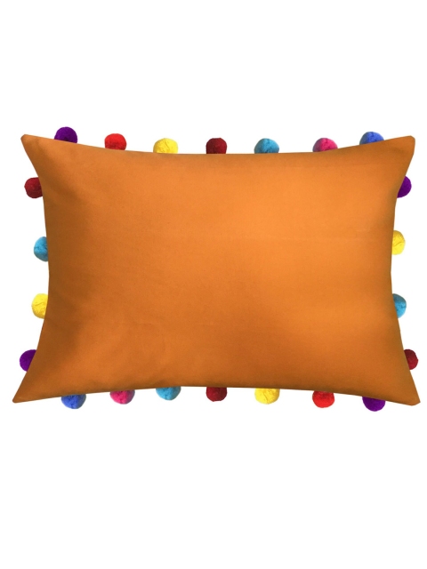 

Lushomes Orange Rectangle Cushion Covers
