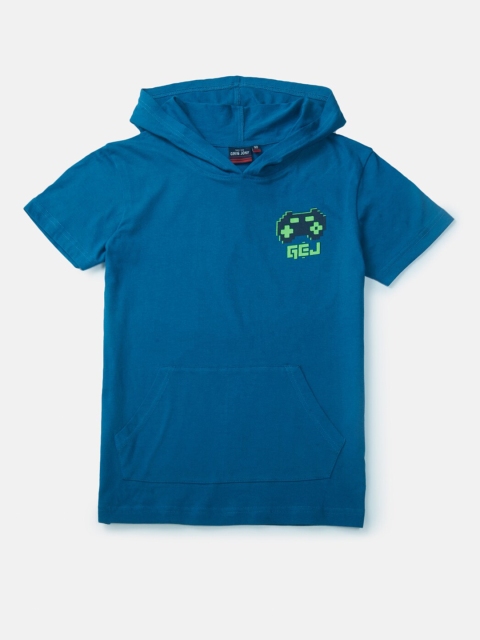 

Gini and Jony Boys Teal Printed T-shirt