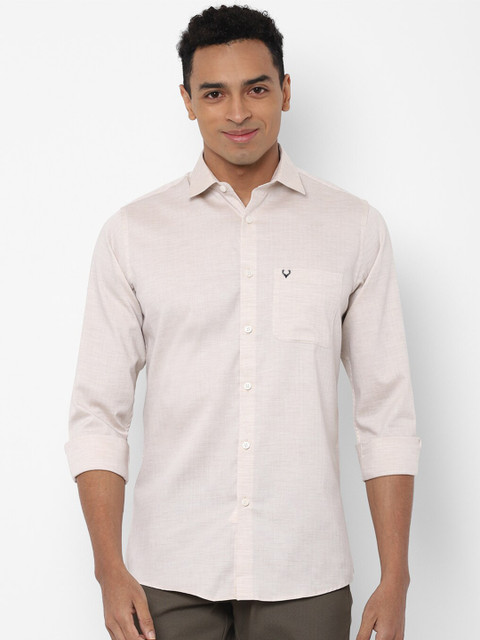 

Allen Solly Men Beige Slim Fit Casual Shirt