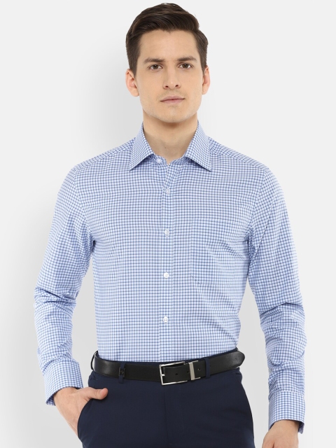 

Louis Philippe Men Blue Checked Formal Shirt