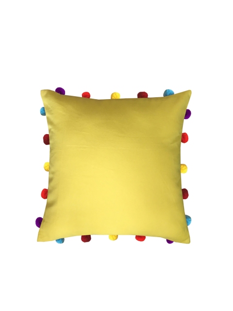 

Lushomes Yellow & Red Square Cushion Covers