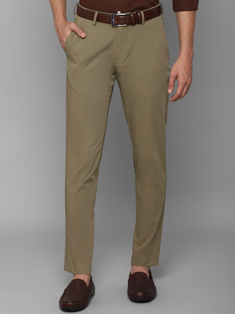 

Allen Solly Men Olive Green Slim Fit Trousers