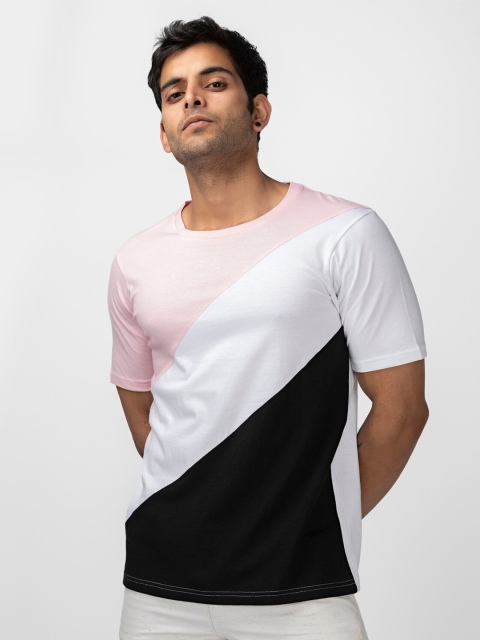 

FRATERNITY Men Pink V-Neck T-shirt