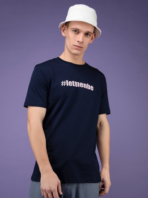 FRATERNITY Men Blue Typography T-shirt