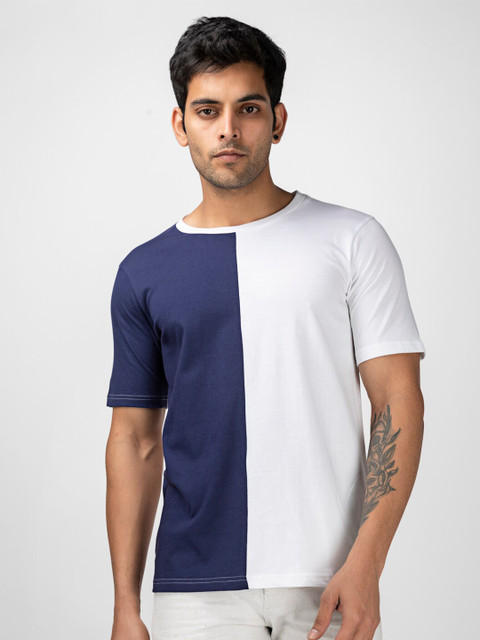 

FRATERNITY Men Blue Colourblocked T-shirt